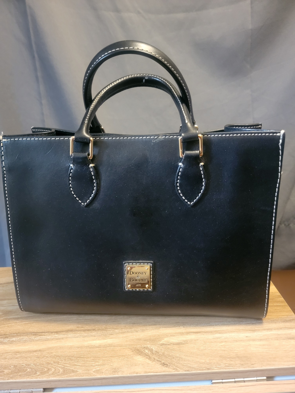 Dooney & Bourke JANINE Black Leather Top-Handle Satchel
